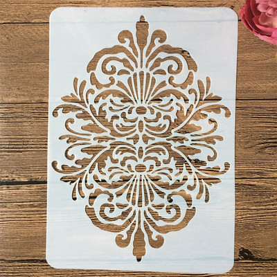4tk/komplekt A4 29cm peegel-lühter Mandala DIY kihistusšabloonid maalimine väljalõigete album värvimine reljeefne album Dekoratiivne mall