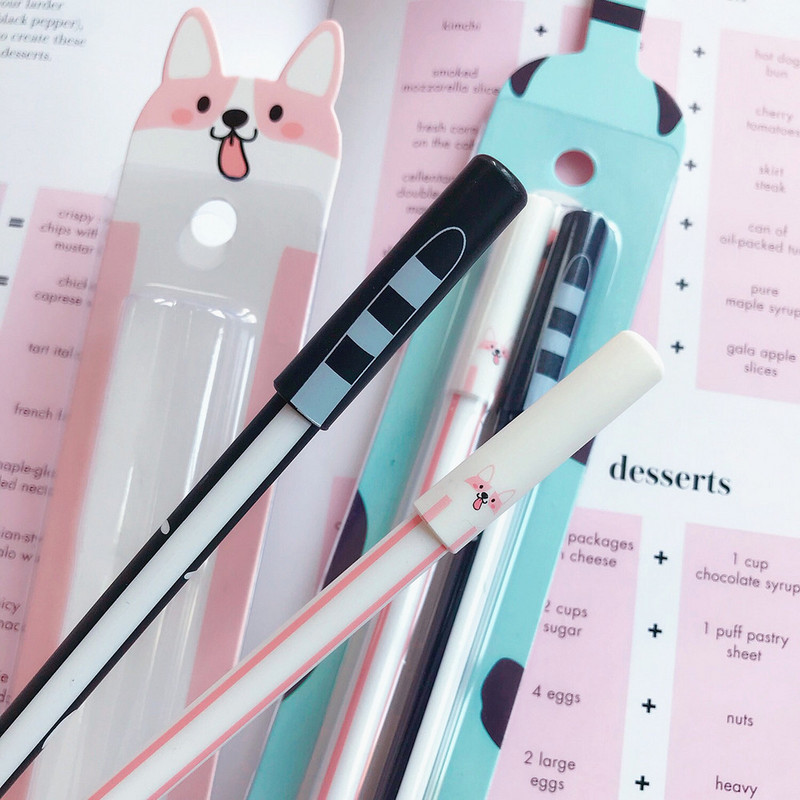 2 buc/lot drăguț Kawaii carte de hârtie cu pestrii pix gel stilou 0,38 mm stilou cu cerneală cadou promoțional Papetarie Rechizite școlare și de birou