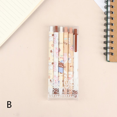 6 kom/lot Kawaii gel olovka set slatkih kemijskih olovaka 0,5 mm crna tinta Crtić školarci pribor za pisanje dječji dar