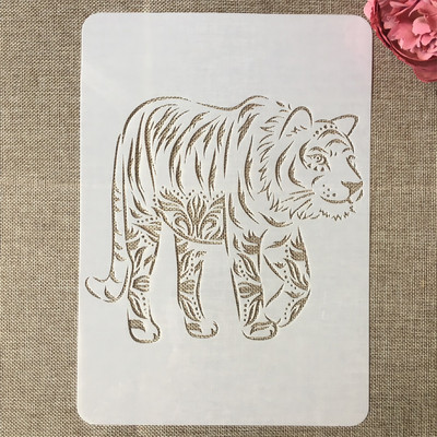A4 29cm Tigris barkács rétegező sablonok falfestés Scrapbook színező dombornyomott album díszítő sablon