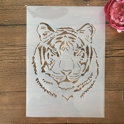 A4 29cm Tigris barkács rétegező sablonok falfestés Scrapbook színező dombornyomott album díszítő sablon