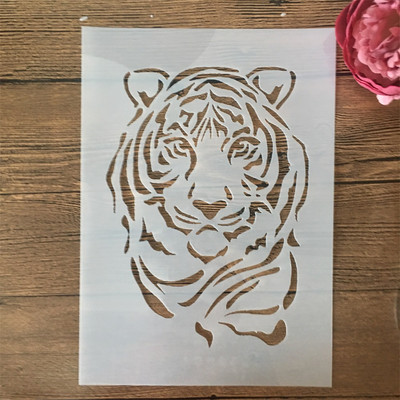 A4 29cm Tigris barkács rétegező sablonok falfestés Scrapbook színező dombornyomott album díszítő sablon