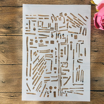 A4 29cm zid od opeke prozor DIY šablone za slojeve zidne slike spomenar bojanje album za utiskivanje ukrasni predložak