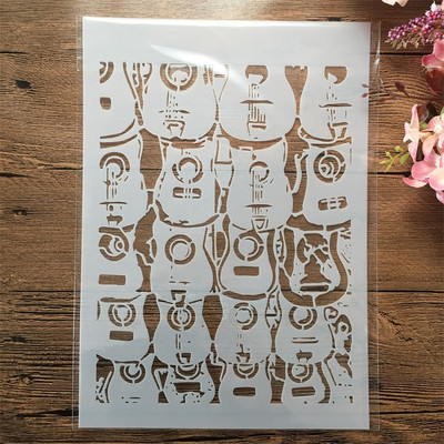 A4 29cm zid od opeke prozor DIY šablone za slojeve zidne slike spomenar bojanje album za utiskivanje ukrasni predložak