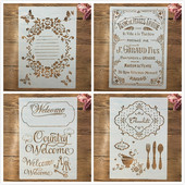 4Gb A4 29 cm senlaicīgi franču vārdi biļete DIY slāņošanas trafareti gleznošana albums Krāsošana reljefs albums dekoratīvā veidne