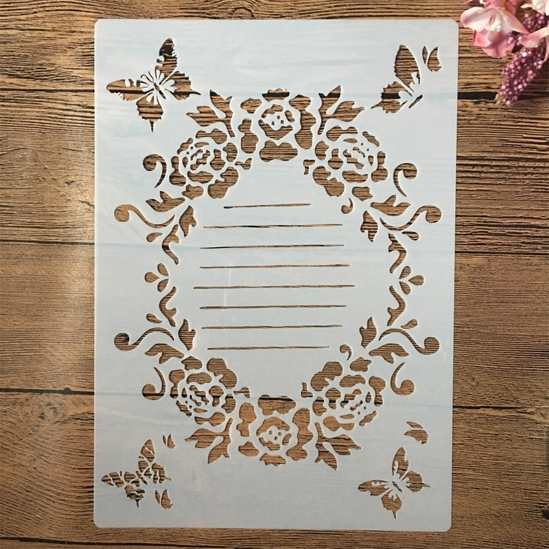 4Gb A4 29 cm senlaicīgi franču vārdi biļete DIY slāņošanas trafareti gleznošana albums Krāsošana reljefs albums dekoratīvā veidne