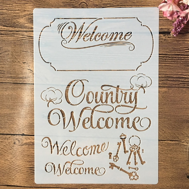 4Gb A4 29 cm senlaicīgi franču vārdi biļete DIY slāņošanas trafareti gleznošana albums Krāsošana reljefs albums dekoratīvā veidne