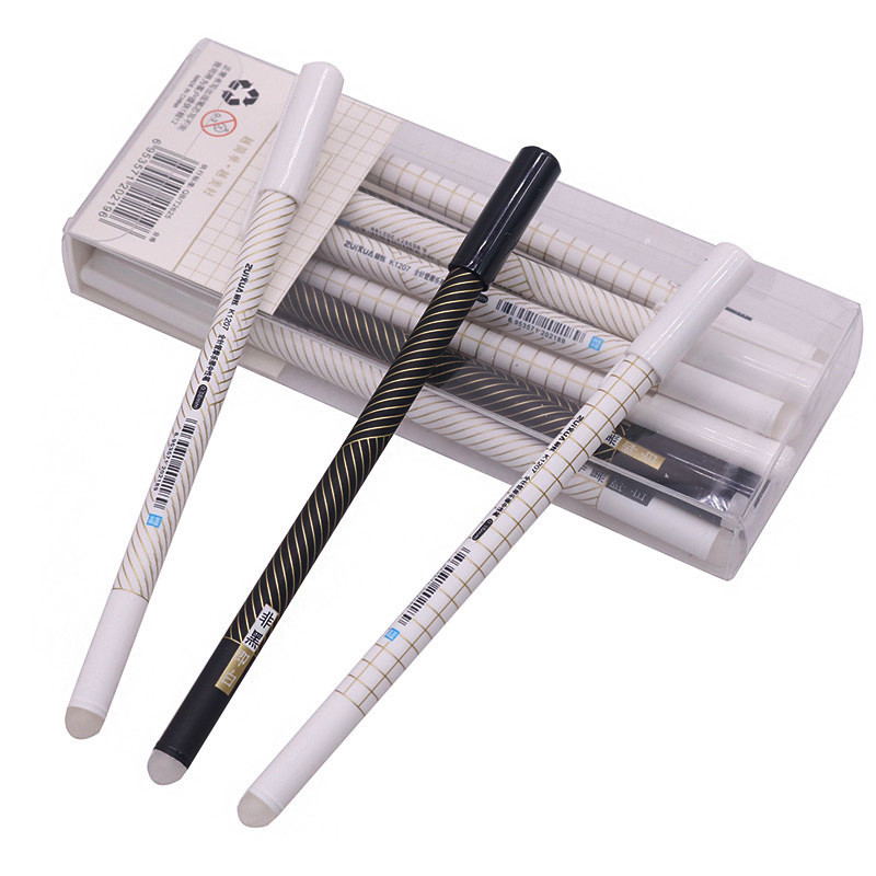 10 kom. Klasična brisiva gel olovka 0,38 mm brisiva olovka Uredski materijal studentska pisaća olovka Čarobna olovka Promotivna olovka