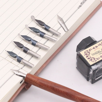 Естествена ретро махагонова химикалка с потапяне в мастило Консумативи за канцеларски материали Химикалка