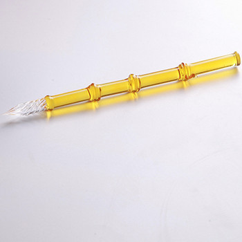 Στυλό τέχνης κινέζικου στυλ DIY χειρός λογαριασμός καλλιγραφίας μόδας στυλό και ενδιαφέρουσα DIY στυλό Liuli πολύχρωμο γυάλινο στυλό σε σχήμα slub