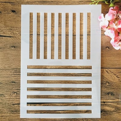 4 ks A4 29cm polovičný rámček s geometrickými vzormi, vrstvené šablóny na maľovanie na stenu, scrapbooking, vyfarbovanie, embosovanie, album, dekoratívna šablóna