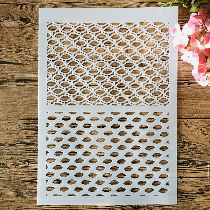 4 ks A4 29cm polovičný rámček s geometrickými vzormi, vrstvené šablóny na maľovanie na stenu, scrapbooking, vyfarbovanie, embosovanie, album, dekoratívna šablóna