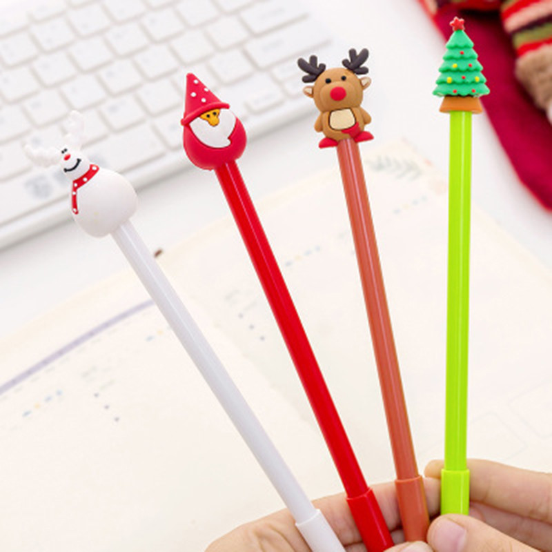 4 / PCS Neutraalne jõulupliiats, Cartoon Christmas Pen, Signature Pen, Student Christmas Gift Pen