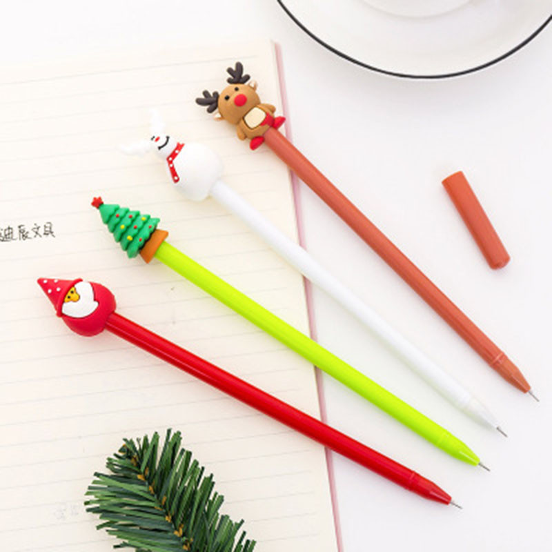 4 / PCS Neutraalne jõulupliiats, Cartoon Christmas Pen, Signature Pen, Student Christmas Gift Pen