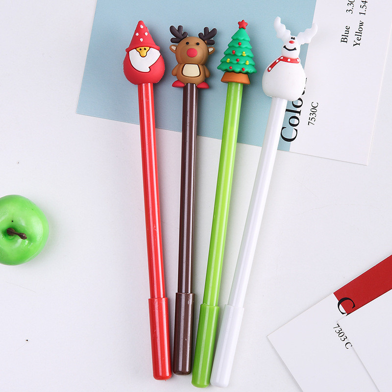 4 / PCS Neutraalne jõulupliiats, Cartoon Christmas Pen, Signature Pen, Student Christmas Gift Pen
