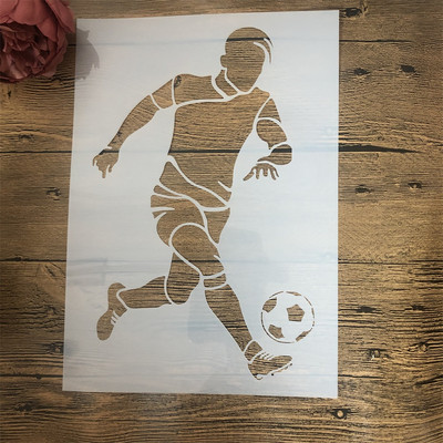4 ks A4 29cm Šport Futbal Ľadový hokej DIY Vrstvené šablóny Nástenné maľby Scrapbook Vyfarbovanie Razba Dekorácia albumu Šablóna