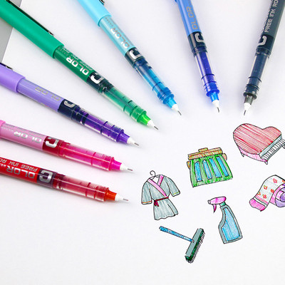 0,38 mm-es 0,5 mm-es egyenes, folyékony gél toll, folyékony színű diák Kiváló minőségű színező jelölő tollak Irodai kellékek Irodaszerek 1db