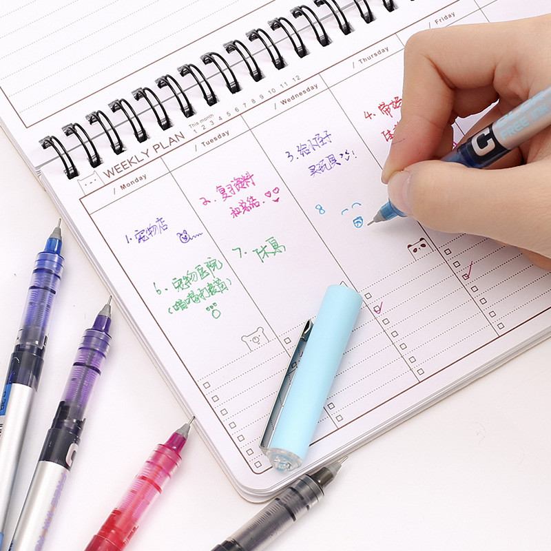 0,38 mm 0,5 mm tiesus skystas gelio rašiklis, sklandžios spalvos studentams Aukštos kokybės dažymo žymekliai rašikliai Biuro rašymo reikmenys Kanceliarinės prekės 1 vnt.