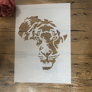 4 бр. A4 29 см глобус Карта на света Африка Направи си сам шаблони за наслояване Стенни картини Скрапбук оцветяване Релефен албум Декоративен шаблон