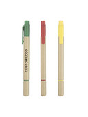 ECO Kemijska olovka Highlighter Prilagođena olovka Papirna kemijska olovka Fluorescentna promotivna personalizirana poklon olovka Prilagodite sajam Podijela