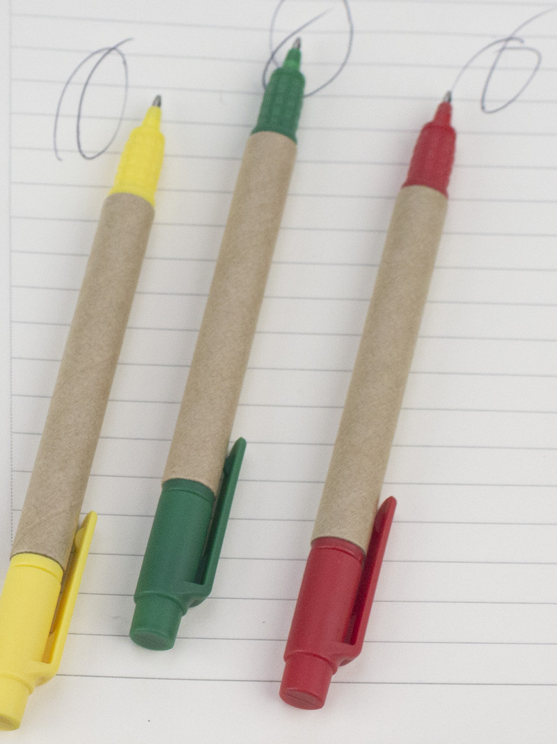 ECO Kemijska olovka Highlighter Prilagođena olovka Papirna kemijska olovka Fluorescentna promotivna personalizirana poklon olovka Prilagodite sajam Podijela