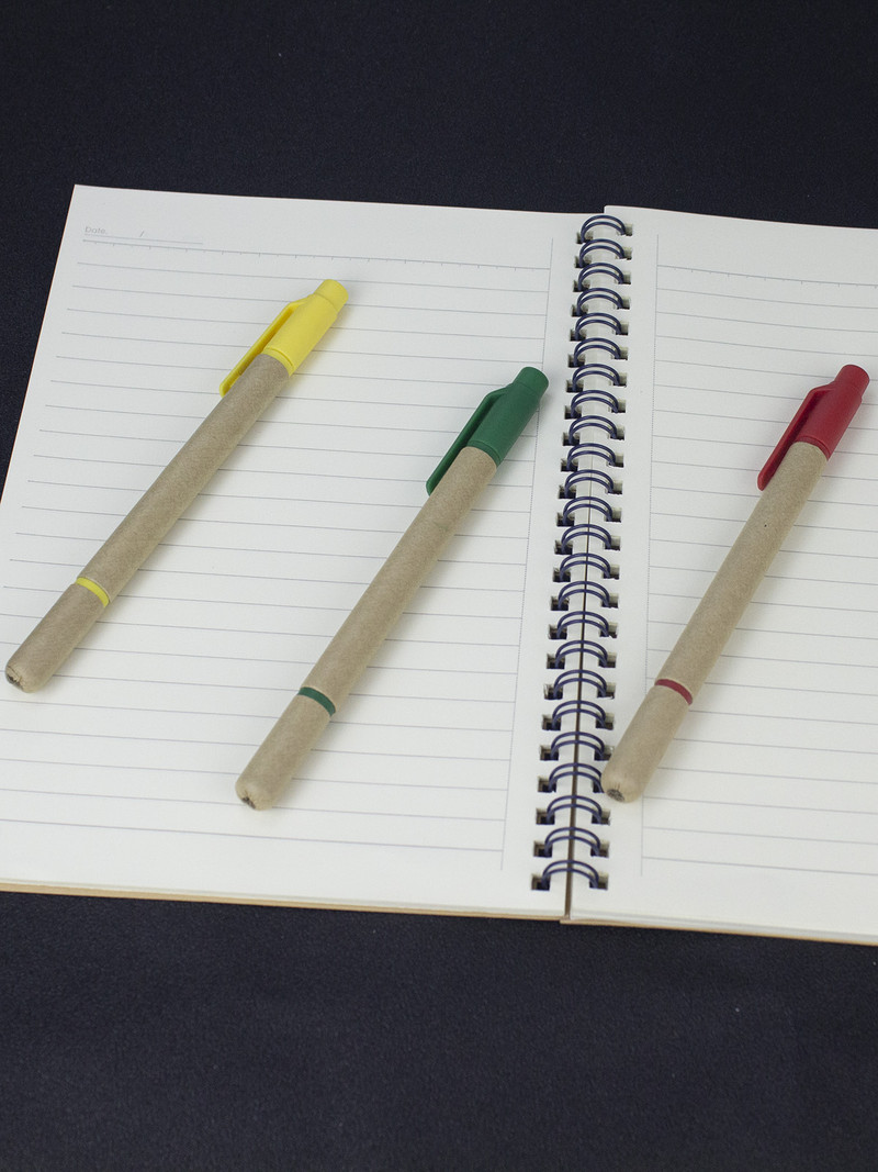 ECO Kemijska olovka Highlighter Prilagođena olovka Papirna kemijska olovka Fluorescentna promotivna personalizirana poklon olovka Prilagodite sajam Podijela