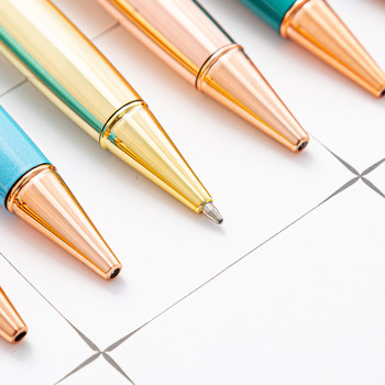 1бр нови златни фолио химикалки метални химикалки химикалки офис подаръци за рожден ден химикалки химикалки