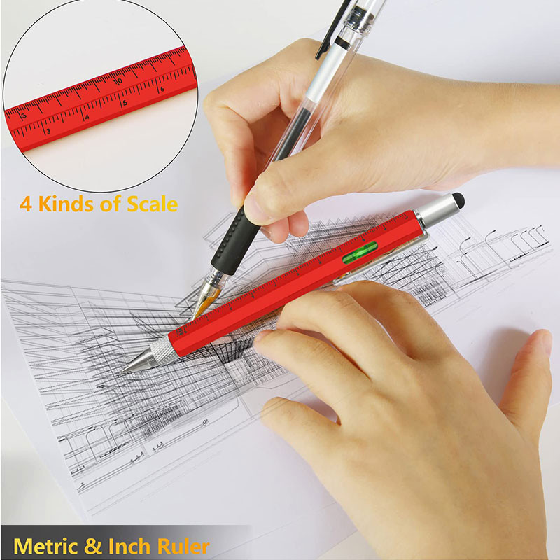 Višenamjenske gel olovke Ručni alat Mjerenje Tehničko ravnalo Odvijač Zaslon osjetljiv na dodir Igla Libela