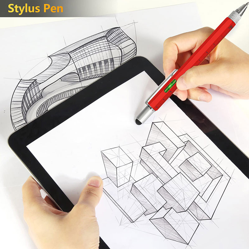 Višenamjenske gel olovke Ručni alat Mjerenje Tehničko ravnalo Odvijač Zaslon osjetljiv na dodir Igla Libela