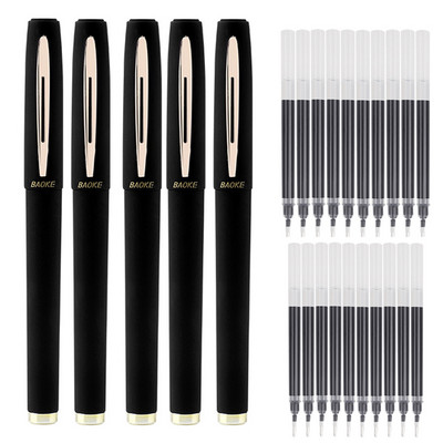 5 + 20 bucăți cu vârf fin, pixuri roller cu cerneală gel, cerneală neagră roșu albastru, stilou de mare capacitate 0,5 mm / 0,7 mm / 1 mm