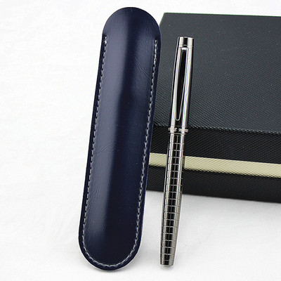 pix cu rolă de lux, zăbrele metalice, stilou gel, articole de papetărie, rechizite de birou pentru școală, pix și geantă de creion din piele