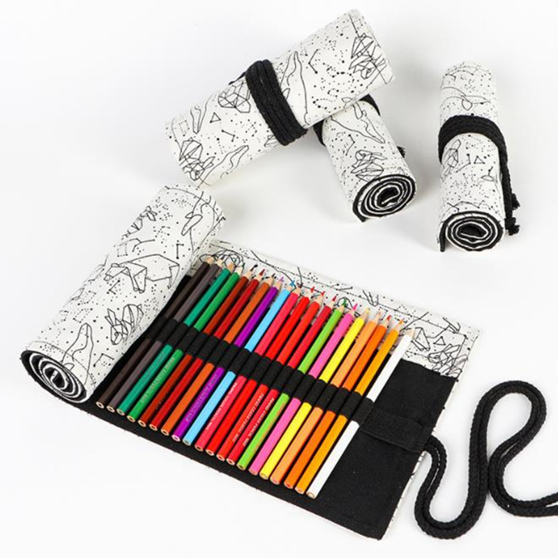 12/24/36 rupa Školska pernica za djevojčice Platnena rola Kutija za pernice Constellation Pencilcase Kist za olovke Torbica Torbica Alati