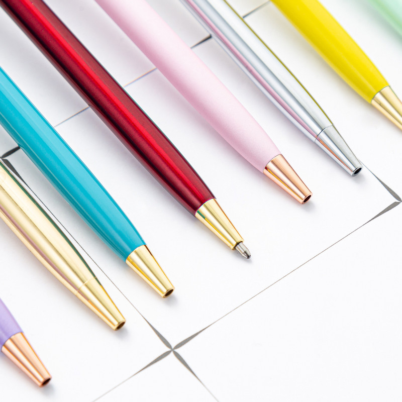 1 komad Lytwtw's Beautiful Crystal Shiny Metal Crown Kemijska olovka Zanimljiva lopta Školski pribor Školski uredski pribor