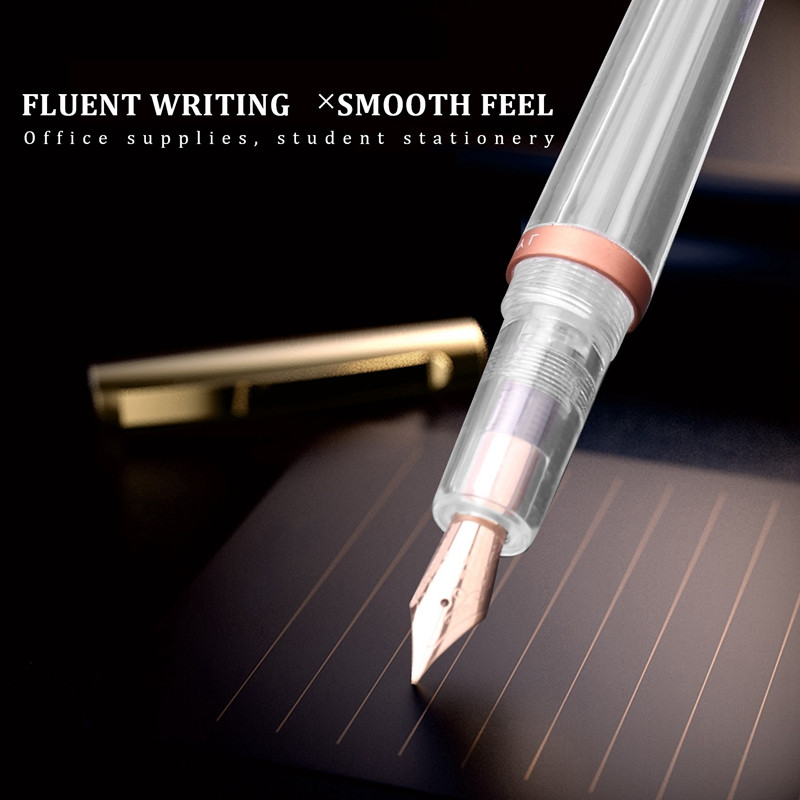 0,5 Mm plunksnakočiai su antgaliu, didelės talpos permatomi rašikliai Biuro reikmenys mokiniams rašyti dovanoms raštinės reikmenys