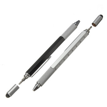 6PCS/LOT GENKKY Химикалка Удобен технически инструмент Химикалка Отвертка Линийка Нивелир Мултифункционален