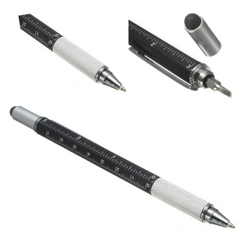 6PCS/LOT GENKKY Химикалка Удобен технически инструмент Химикалка Отвертка Линийка Нивелир Мултифункционален