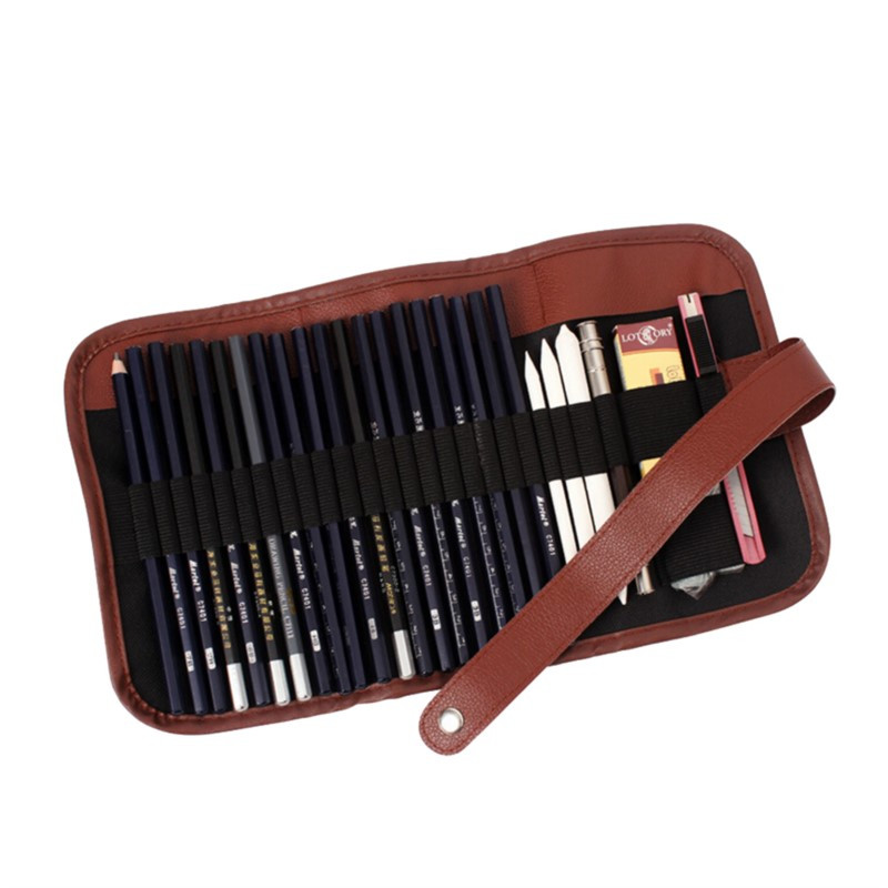 Set od 24 komada Sketch Futrola za olovke Charcoal Extender Pencil Shade Cutter Drawing Bag