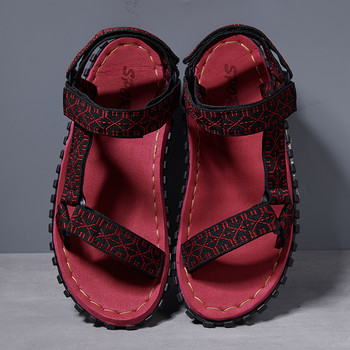 Нови мъжки сандали с италиански дизайн Нови мъжки летни сандали с презрамки за свободното време Модни плажни чехли Ежедневни обувки Мъжки Zapatos De Hombre