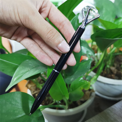 1 db / tétel nagy kristály, gyémántfejű golyóstoll diák írószer Irodai ajándékok Fém toll Regisztrált szállítás