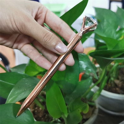 1 db / tétel nagy kristály, gyémántfejű golyóstoll diák írószer Irodai ajándékok Fém toll Regisztrált szállítás