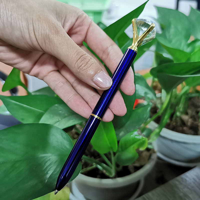 1 db / tétel nagy kristály, gyémántfejű golyóstoll diák írószer Irodai ajándékok Fém toll Regisztrált szállítás