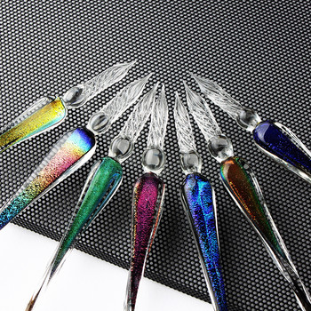 Инструменти за творческо писане Ръчно изработена стъклена химикалка за потапяне Звезда Кристален подарък Молив Подаръчна кутия Опаковка Моливи за потапяне Фестивални подаръци