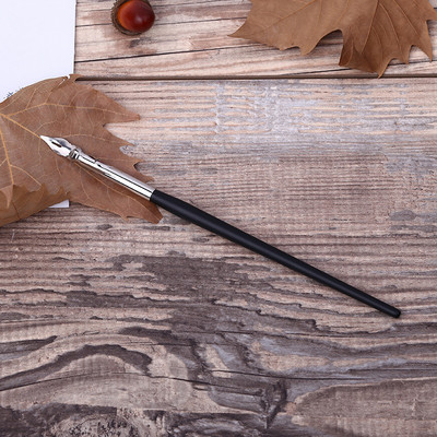 1Gb Vintage iegremdējamās pildspalvas turētājs ar parakstu uzpildes tintes pildspalvas Roku darbs stikla iemērkšanas pildspalva