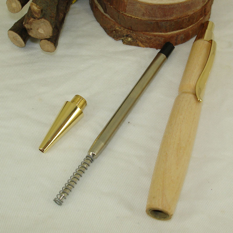 ACMECN Reducere caldă Pix cu bilă propulsor cu design original Cadouri manuale Cusătură ecologică naturală Pix cu bile din arțar și lemn de trandafir