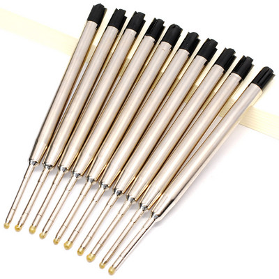 10 vnt. 0,5 mm ritininis tušinukų pildymas, vidutinis antgalis, mėlynos juodos spalvos rašalo tušinukų pildymas, skirtas mokyklos biuro rašymo reikmenims