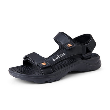 Летни ежедневни дишащи черни мъжки сандали Отворени обувки Мъжки плажни сандалии Hombre Sandal Man Sandles Мъжки гладиаторски обувки плюс размер 48