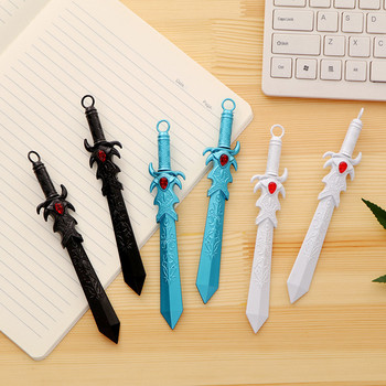 Creative Stationery Sword Gel Pen Cute Weapon Writing Pen School Supplies Office 0,38mm Μαύρο μελάνι Στυλό για παιδιά Δώρο