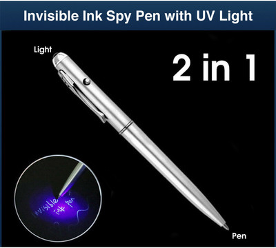 Funny Pen 2 in1 Invisible Ink Magic Security Handwriting Secret Spy Pen with UV Light