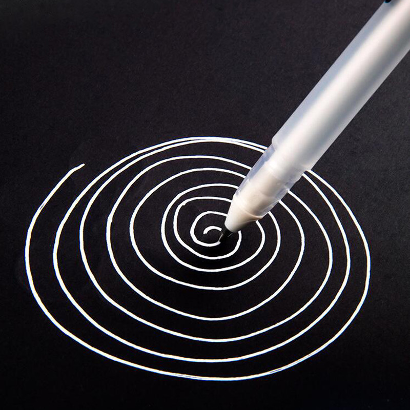 30 buc rezerve de cerneală albă Album foto 0,8 mm 0,6 mm stilou cu gel rezistent la apă Pix drăguț cadou pentru copii Papetarie de birou pentru învățare rechizite școlare