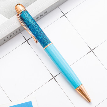 Нови химикалки със златно фолио Метални химикалки с гравирано име Частна лазерна писалка персонализиран подарък Канцеларски материали за офис училище